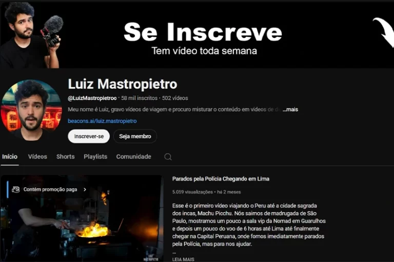 Canal de Café no YouTube do Luiz Mastropietro