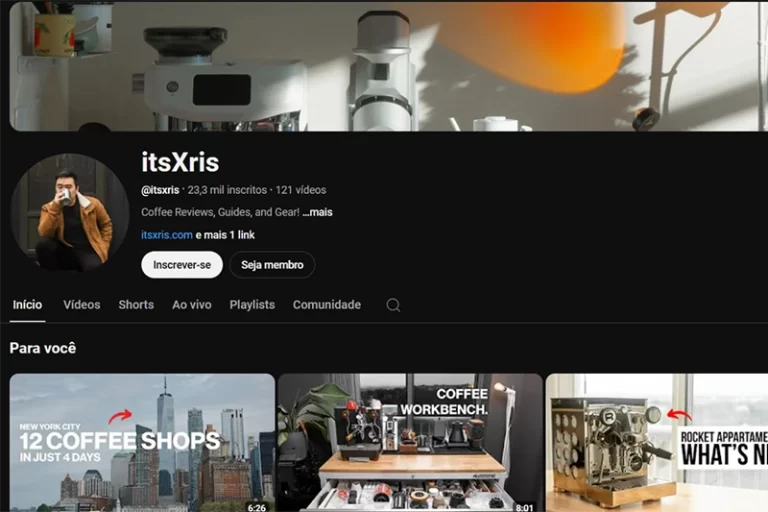 Xris Tjakra Canal do Youtube sobre café